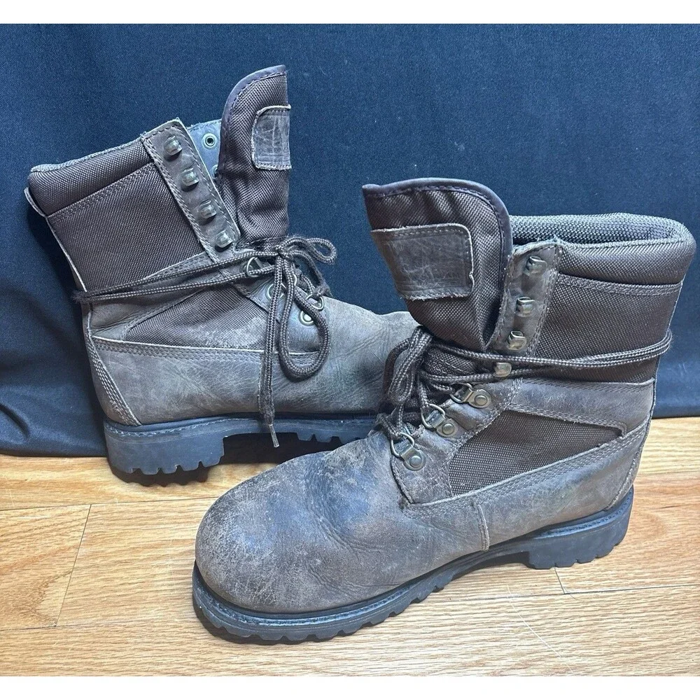 Field And Stream Leather Gore-Tex Boots Size 10.5 Vibram Sole Thinsulate Brown